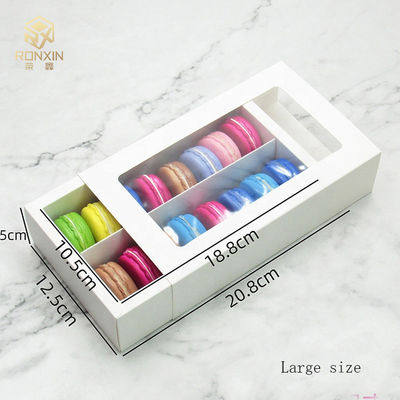 20cm Kraft Paper Macaron Gift Box Packaging Food Safe With Window